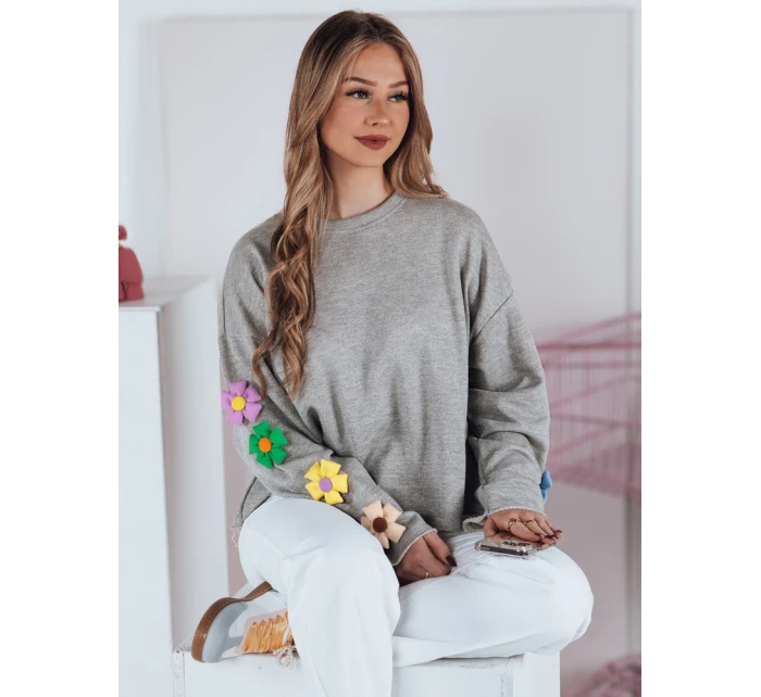 Dámska nadrozmerná mikina RAWEL sivá FashionStreet RY2387 Dámska nadrozmerná mikina RAWEL sivá FashionStreet RY2387