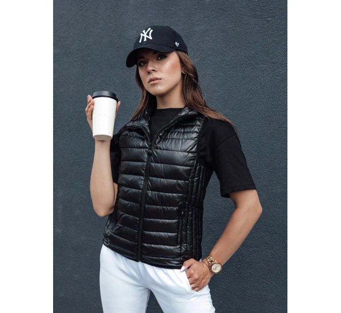 Dámska prešívaná vesta so stojačikom STYLISHZ čierna FashionStreet TY4440