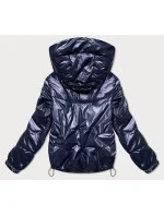 Modrá/béžová dámska obojstranná bunda (BH-2204)