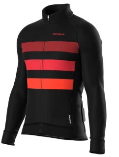 Biemme košeľa s dlhým rukávom CALDERONE čierna červená 3XL