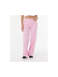 Nohavice RIP CURL AGGIE RELAXED JEANS, ružové
