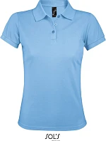 SOL'S Prime Women Dámske piqué polo z hustej bavlny 25.0573 nebovo modré