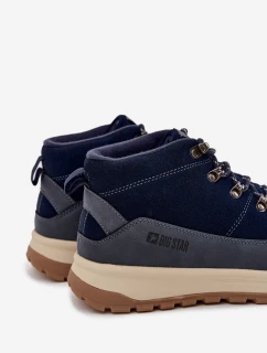 Pánska zateplená treková obuv Big Star - tmavomodrá