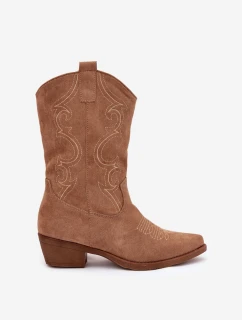 Dámske členkové topánky s podpätkom - béžové Lovelle