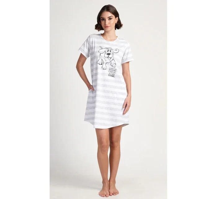 Dámske domáce šaty s krátkymi rukávmi Sarah