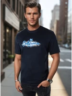 Pánské tmavě modré tričko s potiskem Dstreet model 21973608 - FashionStreet