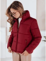 Dámská prošívaná zimní bunda bordó Dstreet model 21991974 - FashionStreet