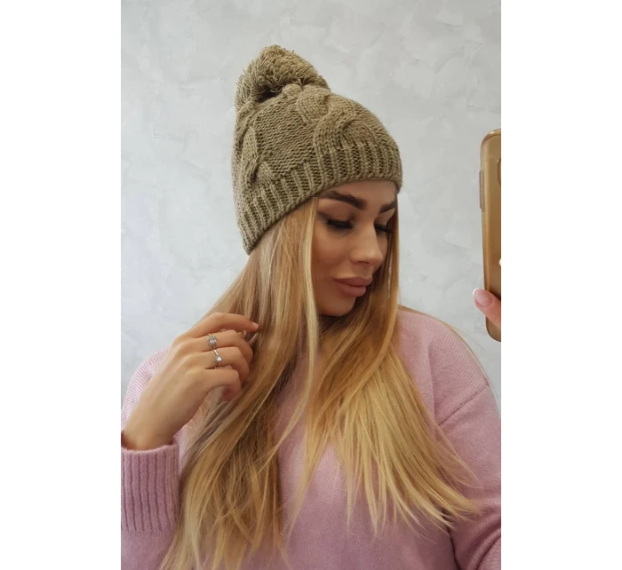 Fleecová čiapka Stefania K278 light khaki Fleecová čiapka Stefania K278 light khaki