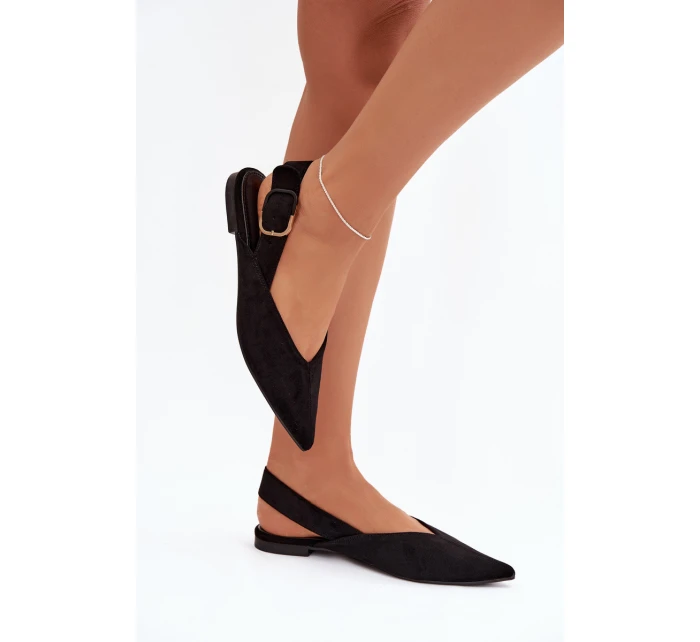 Dámské baleríny s přezkou Černé model 21834811 - Boto
