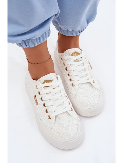Lee Cooper Dámske šnurovacie tenisky LCW-26-02-4060 White Lee Cooper Dámske šnurovacie tenisky LCW-26-02-4060 White