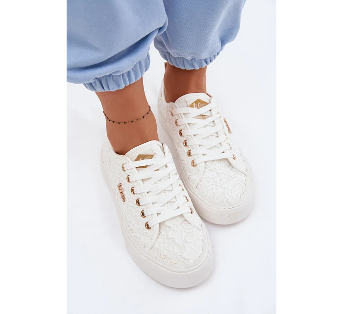 Dámské tenisky s krajkou model 22102739 Bílé - Lee Cooper