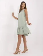 Šaty 328 SK model 15211588 světle zelená - FPrice Šaty 328 SK model 15211588 světle zelená - FPrice