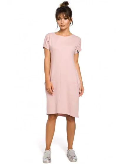 Dámské šaty růžová model 20482107 - BeWear Dámské šaty růžová model 20482107 - BeWear