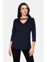 Dámská halenka model 20533543 Tmavě modrá - Babell Dámská halenka model 20533543 Tmavě modrá - Babell