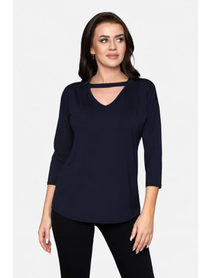 Dámská halenka model 20533543 Tmavě modrá - Babell Dámská halenka model 20533543 Tmavě modrá - Babell