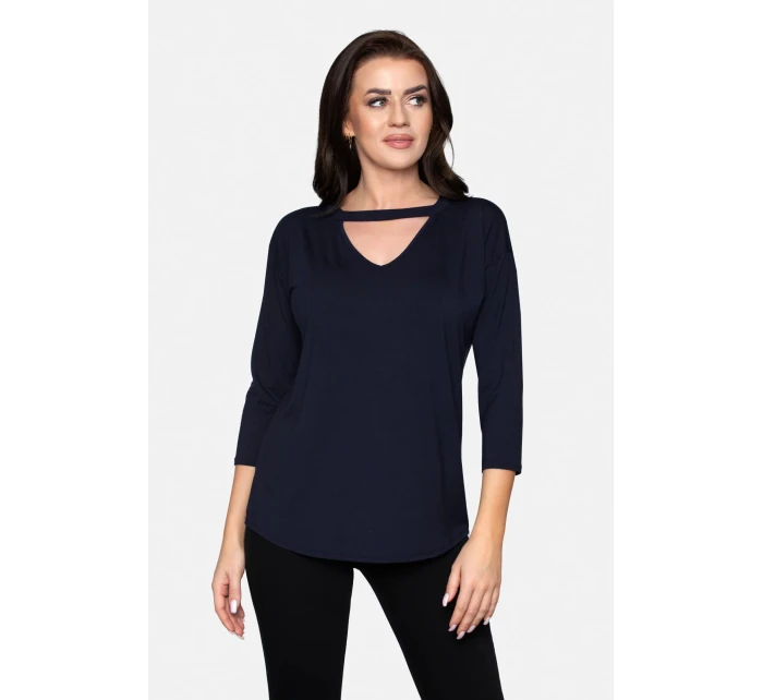 Dámská halenka model 20533543 Tmavě modrá - Babell Dámská halenka model 20533543 Tmavě modrá - Babell