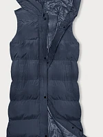 Dámska hrubá tmavomodrá vesta (23-008)