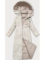 Obojstranná zimná bunda s medvedíkom J Style light beige (16M9167-280)