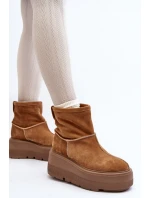 Kožené dámské boty na masivní podrážce Camel model 21644292 - Zazoo