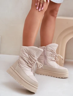 Sněhule Na Platformě Na Zip Big Star model 21678321 Béžové - Big Star Shoes