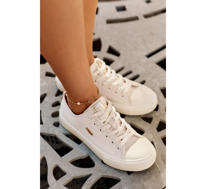 Materiałowe Trampki Damskie Big Star RR274768 Beżowe