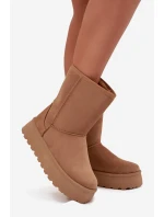 Dámské Zimní Boty S Kožíškem Hnědé model 21706810 - Boto Dámské Zimní Boty S Kožíškem Hnědé model 21706810 - Boto