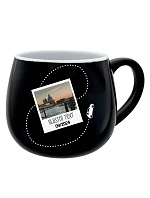 Personalizovaný keramický bacuľatý hrnček s fotografiou a cestovateľským motívom