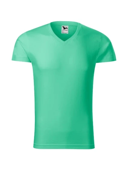 Slim Fit V-neck tričko pánské mátová Slim Fit V-neck tričko pánské mátová