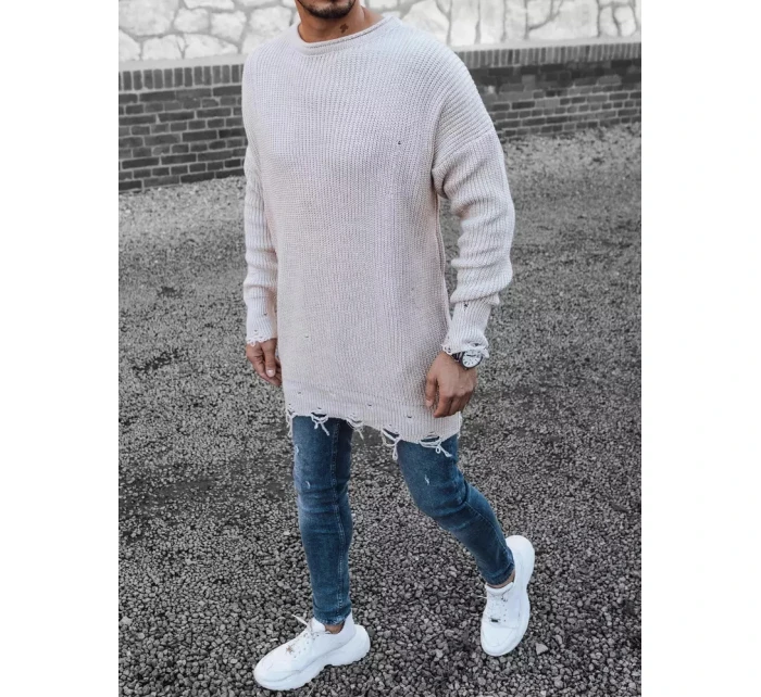 Pánsky sveter WX1965 béžový - Dstreet