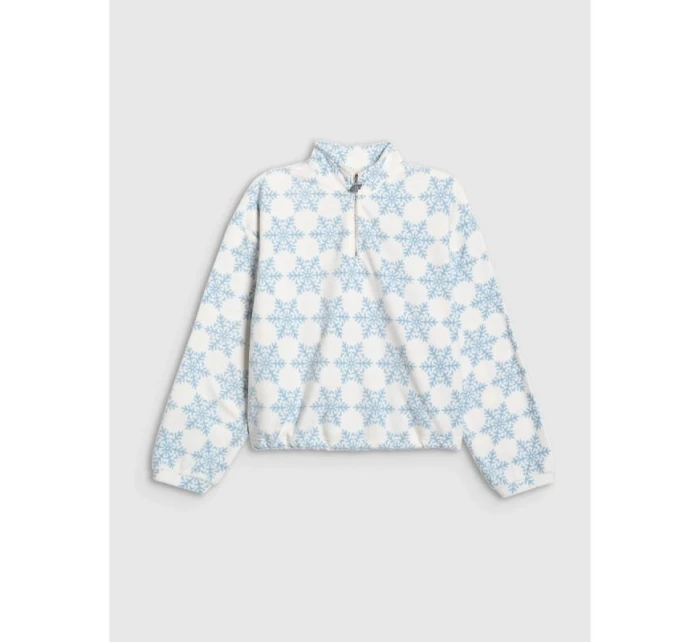 oversize dívčí fleece s potiskem model 21920437 - 4F oversize dívčí fleece s potiskem model 21920437 - 4F