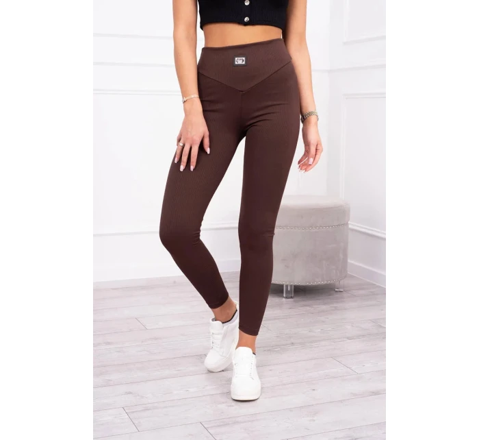 Pruhované legíny hnědé Pruhované legíny hnědé