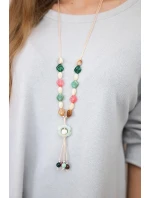 Blúzka s náhrdelníkom sivá