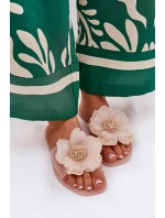 Transparentne Płaskie Klapki Damskie Ze Sztucznym Kwiatem Nude Vobetta Transparentne Płaskie Klapki Damskie Ze Sztucznym Kwiatem Nude Vobetta