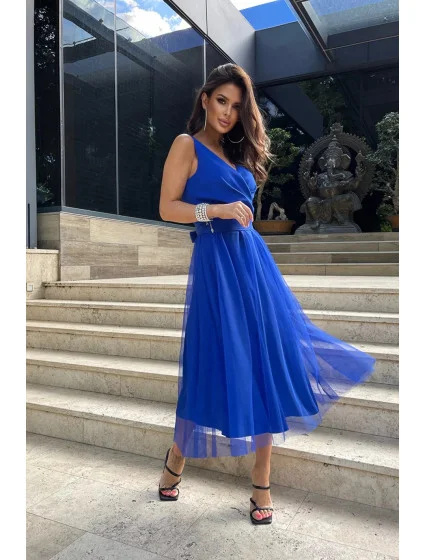 Dámske večerné šaty 268 Kr. modrá - Bicotone Dámske večerné šaty 268 Kr. modrá - Bicotone