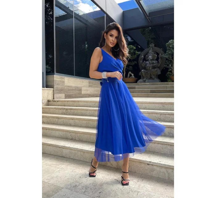 Dámske večerné šaty 268 Kr. modrá - Bicotone Dámske večerné šaty 268 Kr. modrá - Bicotone