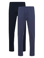 Pánske pyžamové nohavice 2PACK Mode 43030-59X Dark Blue s modrou - Henderson