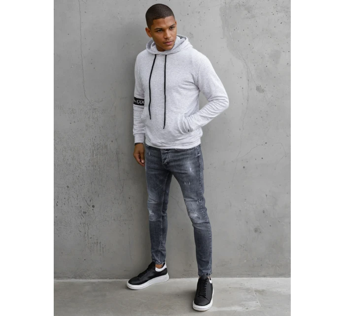 Pánska sivá mikina FashionStreet BX5435