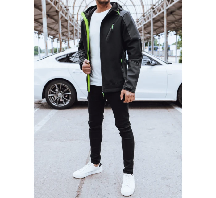 Pánská softshellová mikina s kapucí černá Dstreet model 21970309 - FashionStreet