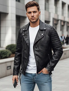 Kurtka męska skórzana czarna model 22046042 - FashionStreet