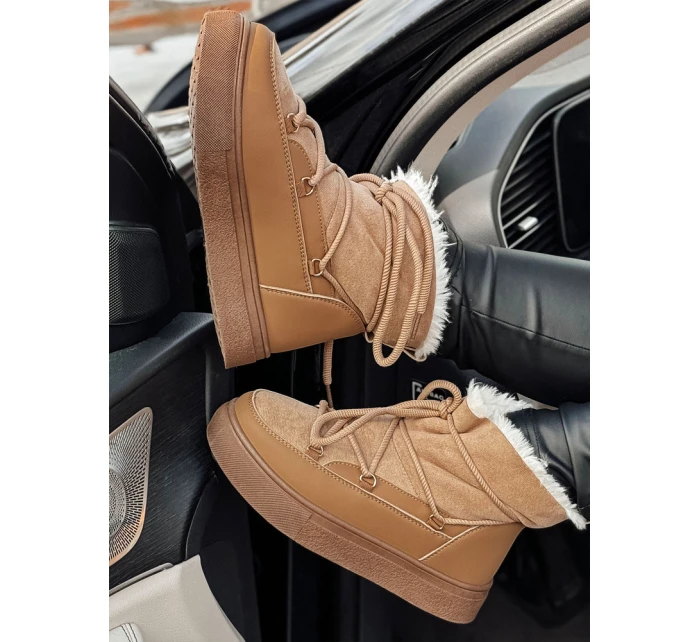 Dámské zateplené sněhule camel Dstreet model 21981885 - FashionStreet