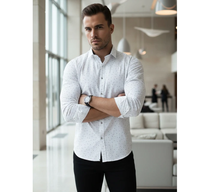 Koszula męska slim fit  biała model 22004907 - FashionStreet