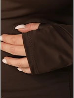 Dámská blůza s dlouhým rukávem v čokoládové barvě FashionStreet RY2939