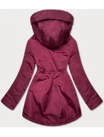 Bordó-béžová dámska bunda pre prechodné obdobie (B8037-74046) Bordó-béžová dámska bunda pre prechodné obdobie (B8037-74046)
