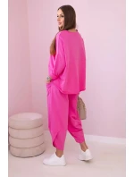 Bavlnená mikina nohavice set ružová Bavlnená mikina nohavice set ružová