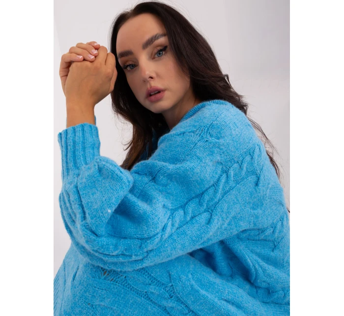 Sweter AT SW model 21793735 niebieski - FPrice Sweter AT SW model 21793735 niebieski - FPrice