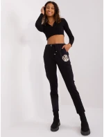 Spodnie dresowe RV DR model 19381345 czarny - FPrice Spodnie dresowe RV DR model 19381345 czarny - FPrice