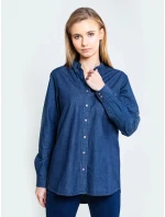 Big Star Košeľa s dlhým rukávom 145676 Dark Jeans-603