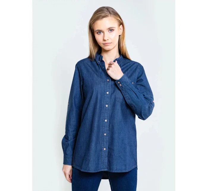 Big Star Košeľa s dlhým rukávom 145676 Dark Jeans-603