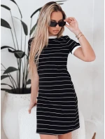 Dámské pruhované mini šaty černé Dstreet model 21986865 - FashionStreet Dámské pruhované mini šaty černé Dstreet model 21986865 - FashionStreet
