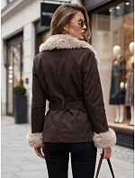 Dámska bunda s odnímateľnou kožušinou, hnedá, FashionStreet TY5851 Dámska bunda s odnímateľnou kožušinou, hnedá, FashionStreet TY5851